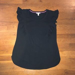 Isaac Mizrahi Live! Puff Ruffle Sweater Tank Top M L